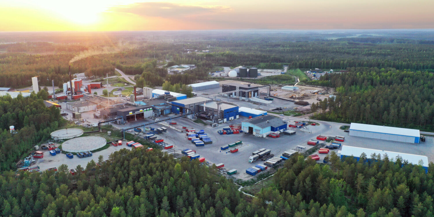 Kirkkokallion ekoteollisuuspuisto kuvattuna kesällä 2024