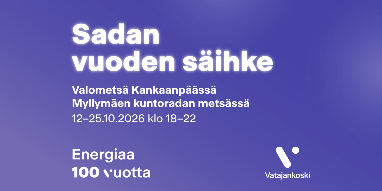 Sadan vuoden säihke valotapahtuman banneri
